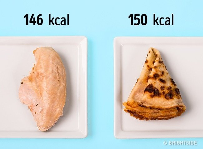 Zdjęcie 14 zdjęć, które porównują kaloryczność zdrowych i niezdrowych produktów. NIE WIDAĆ wielkiej różnicy #14