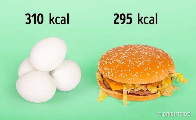 Zdjęcie 14 zdjęć, które porównują kaloryczność zdrowych i niezdrowych produktów. NIE WIDAĆ wielkiej różnicy #10
