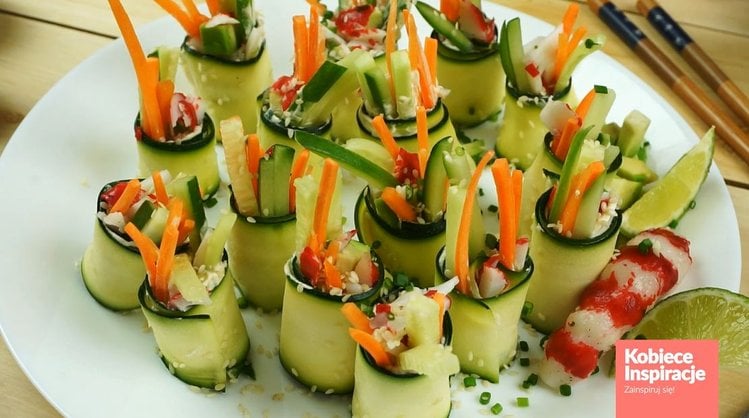 Zdjęcie Sushi z cukinii z surimi - FIT PRZEKĄSKA #10
