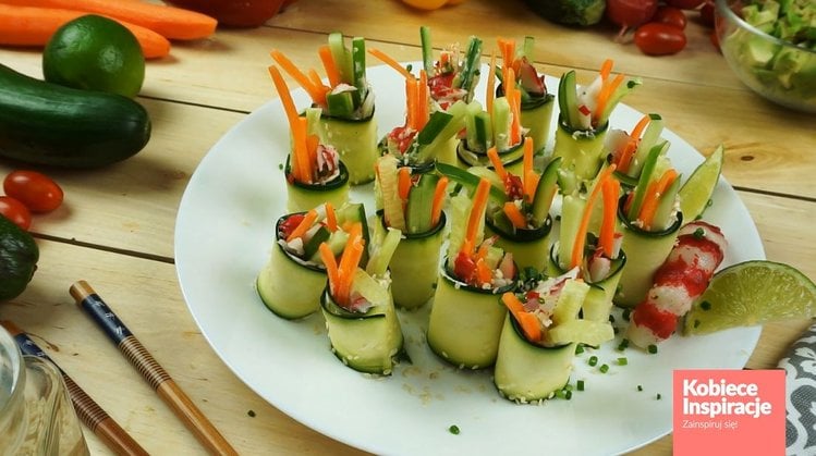 Zdjęcie Sushi z cukinii z surimi - FIT PRZEKĄSKA #9