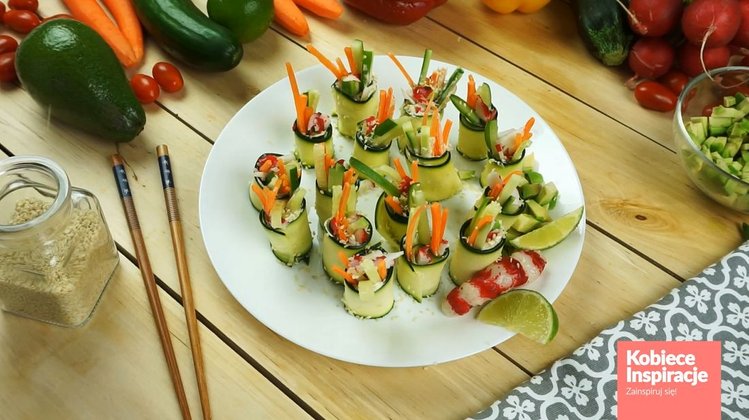 Zdjęcie Sushi z cukinii z surimi - FIT PRZEKĄSKA #11
