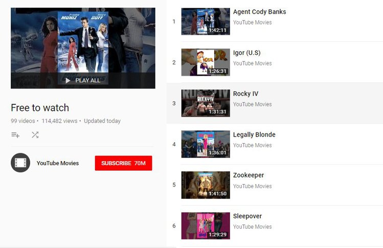 Zdjęcie Nowa usługa YouTube – kinowe hity będzie można oglądać za darmo! #1